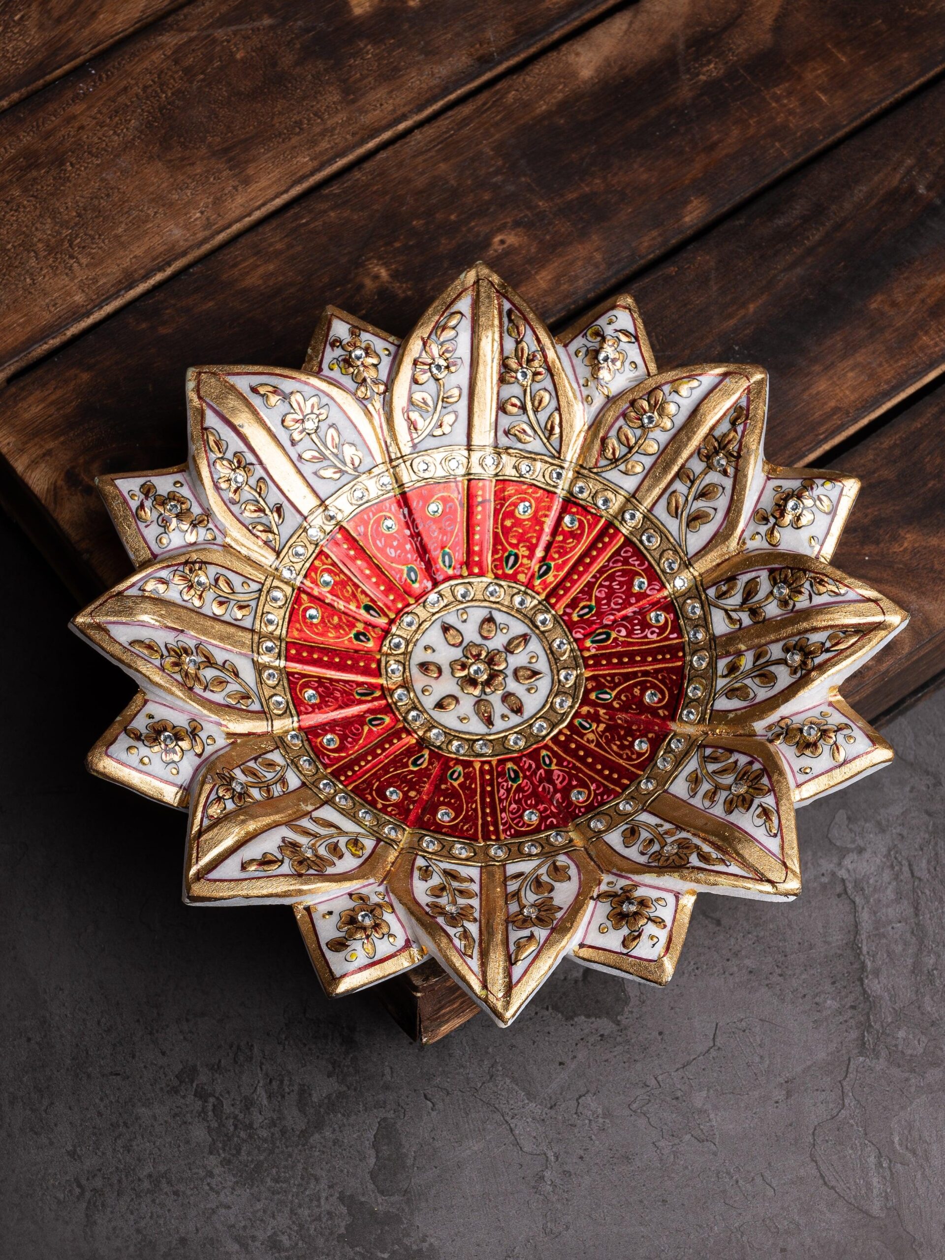 Marble Lotus Plate