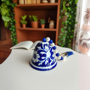 Blue pottery bell