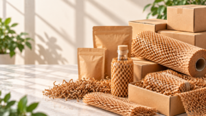 Kraft paper-based packaging materials for business use