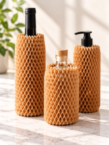 Honeycomb paper sleeves for bottle protection